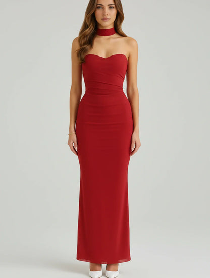 Women's Strapless Bodycon Maxi Dress