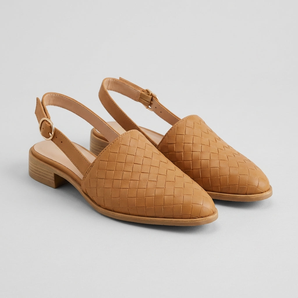 Women's Slingback Flats Adjustable Ankle Strap