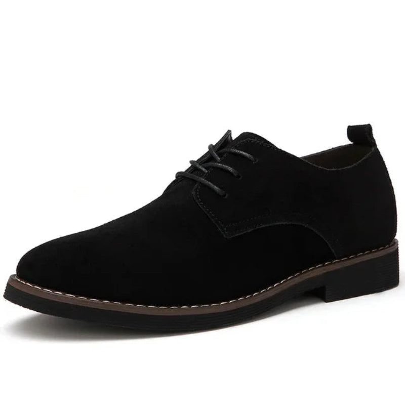 Men's Suede Oxford Shoes Lace-Up Brown - Vonnera