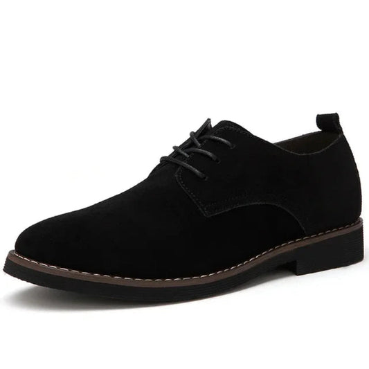 Men's Suede Oxford Shoes Lace-Up Brown - Vonnera