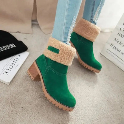 Women's Suede Ankle Boots Comfortable Winter Style - Vonnera