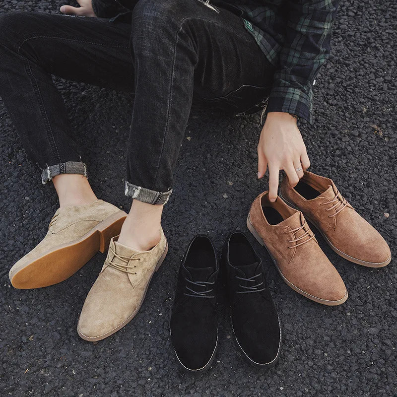 Men's Suede Oxford Shoes - Vonnera