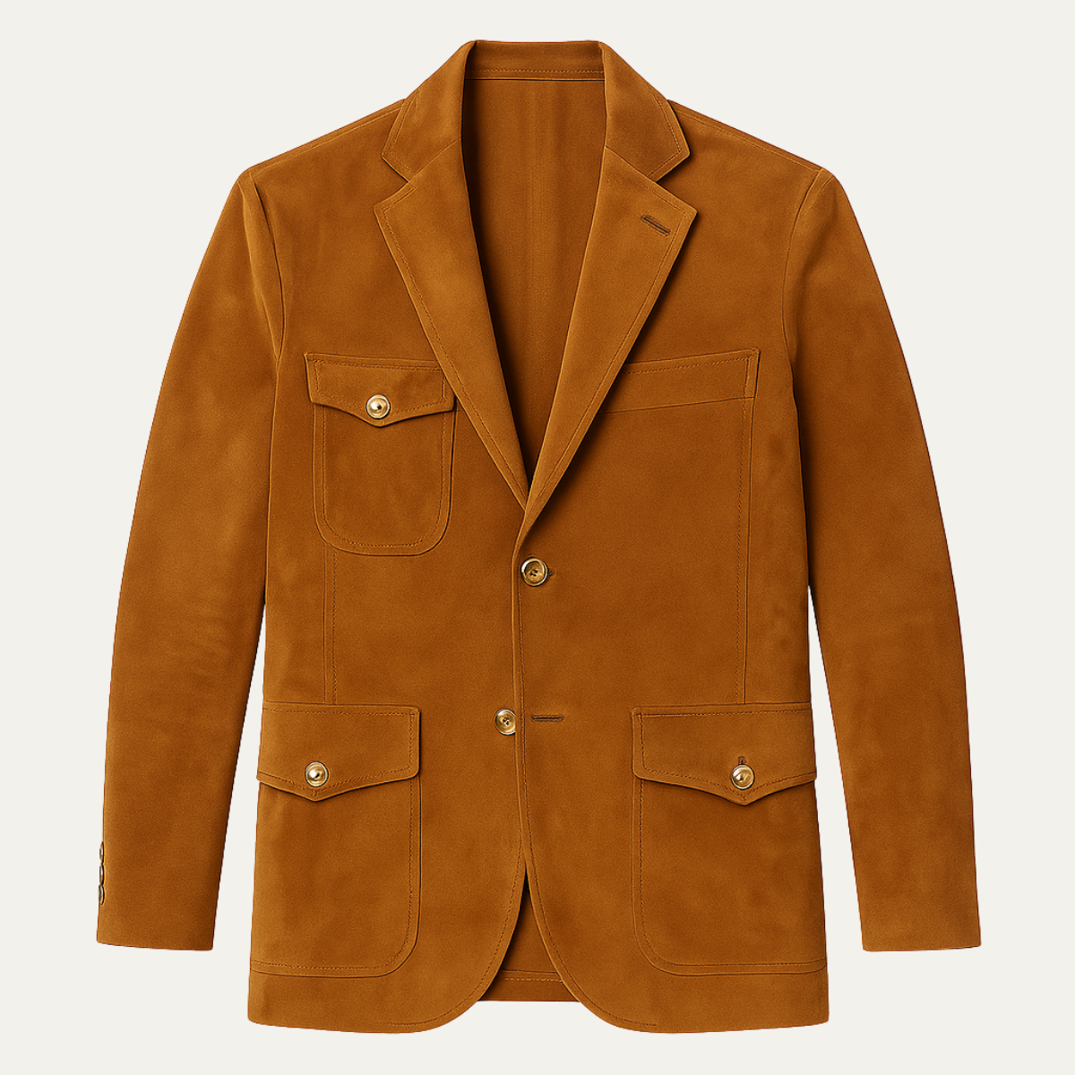 Men's Suede Blazer Tan - Vonnera