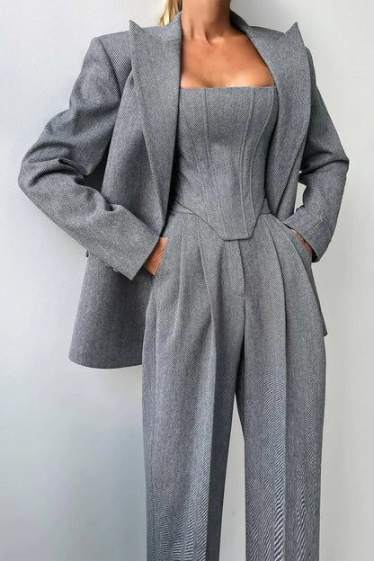 Women's Three-Piece Pant Suit Set - Vonnera