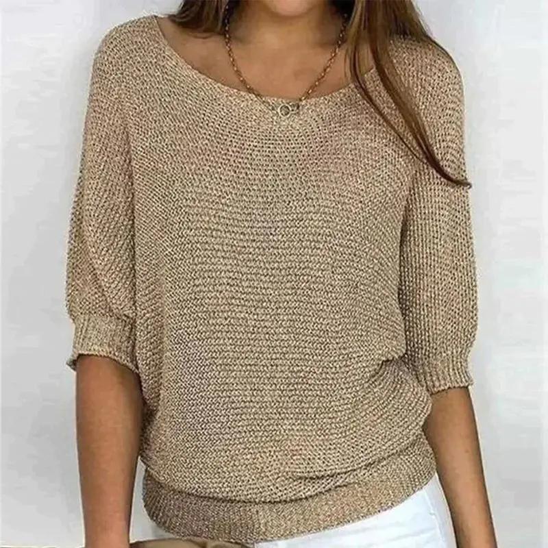Women's Textured Knit Pullover Sweater - Vonnera