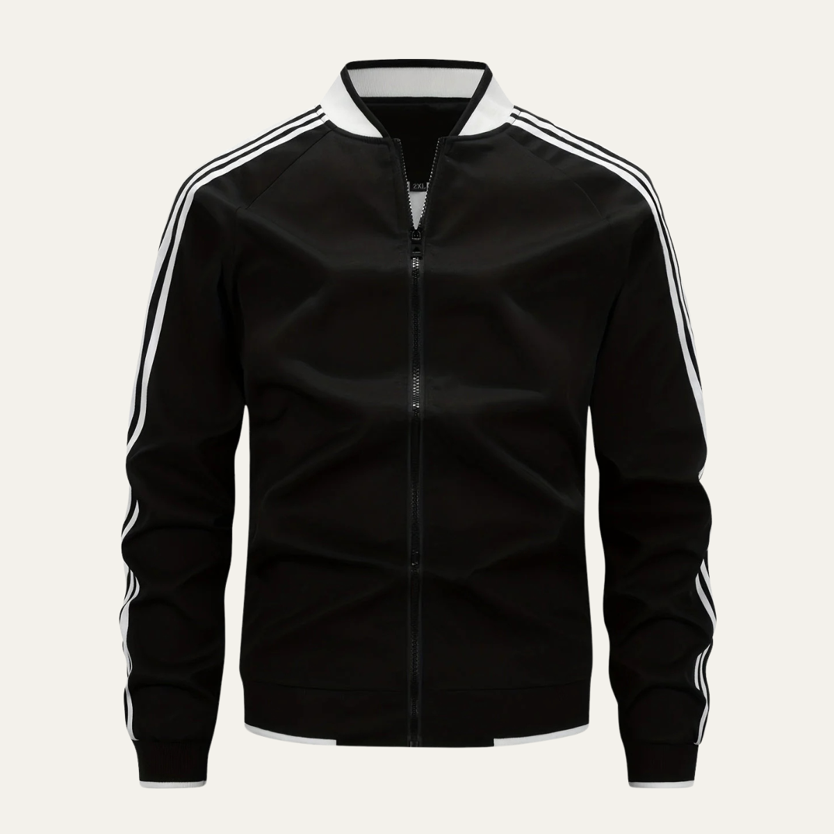 Men's Lightweight Zip Up Track Jacket Breathable Striped