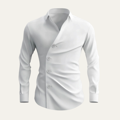Men's Asymmetrical Button Dress Shirt - Vonnera