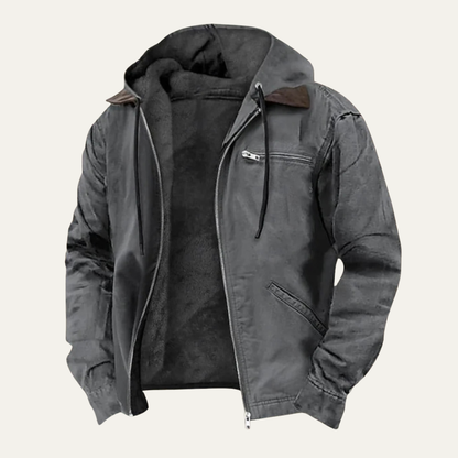 Men's Fleece Lined Hooded Winter Jacket