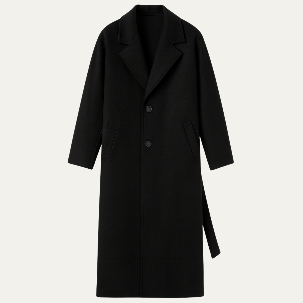 Men's Wool Wrap Coat Camel Color With Belt