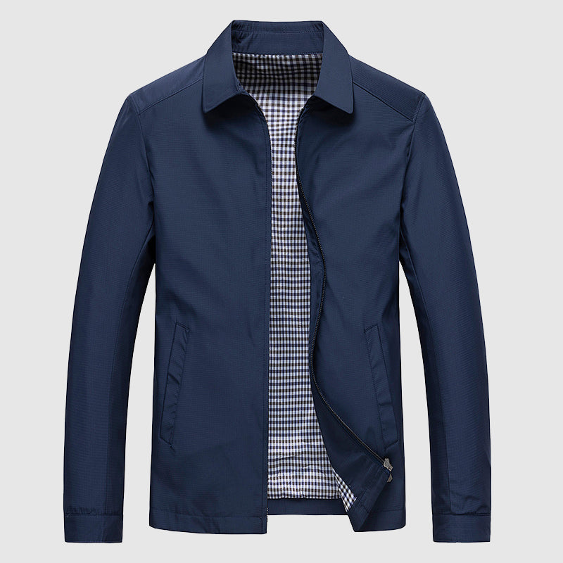 Men's Spring Business Jacket Lightweight Polyester Blend - Vonnera
