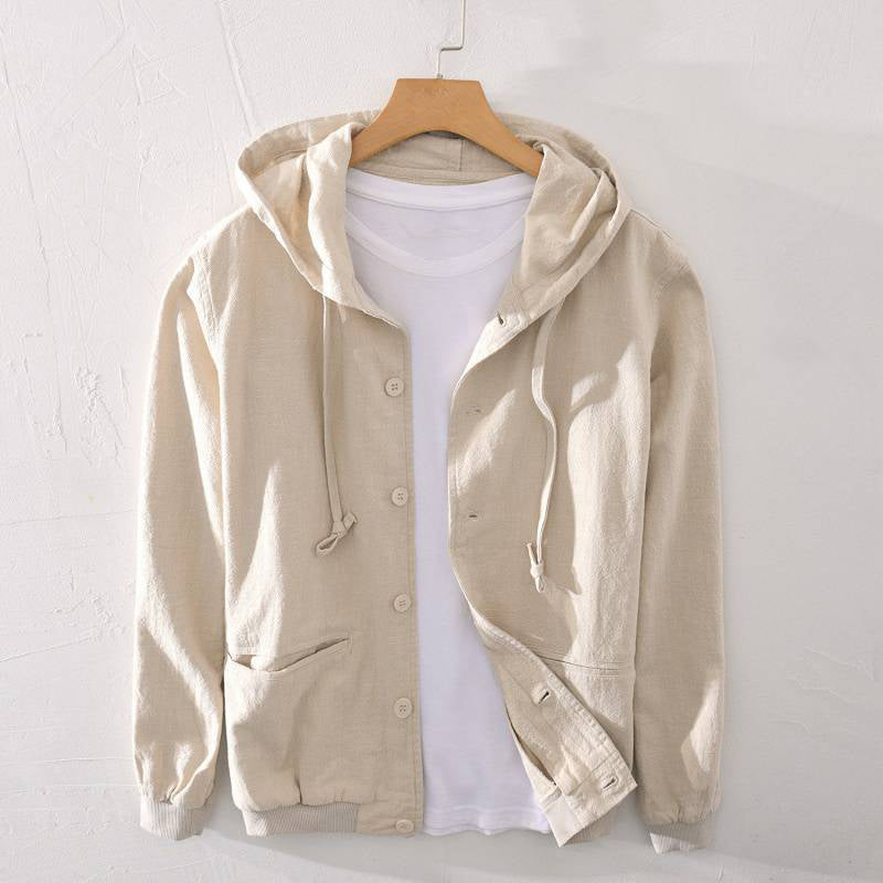Women's Ramie Jacket Lightweight Breathable Beige - Vonnera