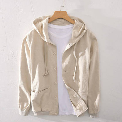 Women's Ramie Jacket Lightweight Breathable Beige - Vonnera