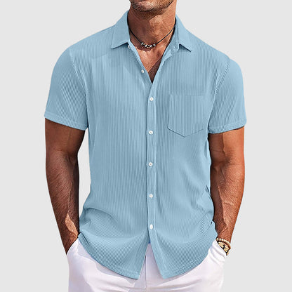 Men's Button Down Shirt Cotton Chest Pocket - Vonnera