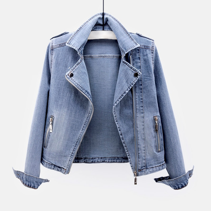 Women's Denim Jacket Classic Blue - Vonnera