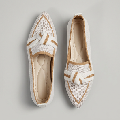 Pointed Toe Leather Loafers Horsebit Detail
