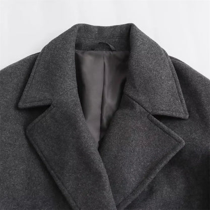 Women's Double Breasted Long Tailored Coat