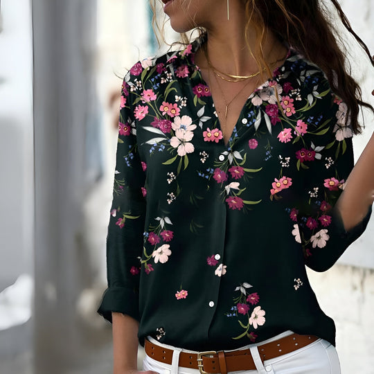 Trista Women's Patterned Blouse Casual Style - Vonnera