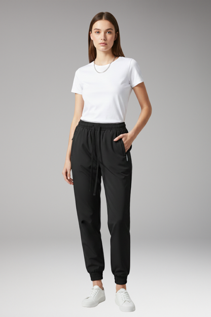 Women's Adjustable Waist Trousers with Lining - Vonnera
