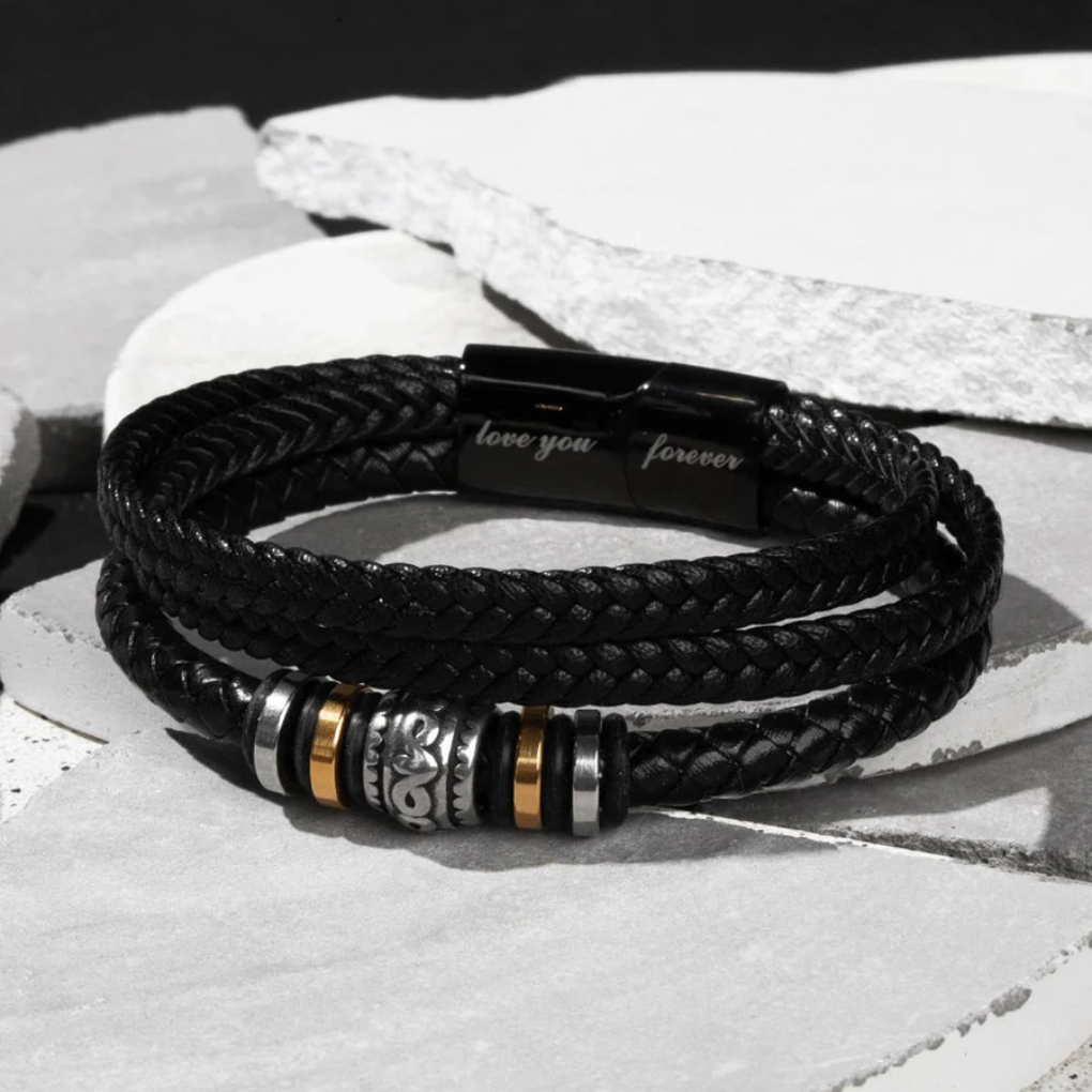 Men's Slim Leather Bracelet