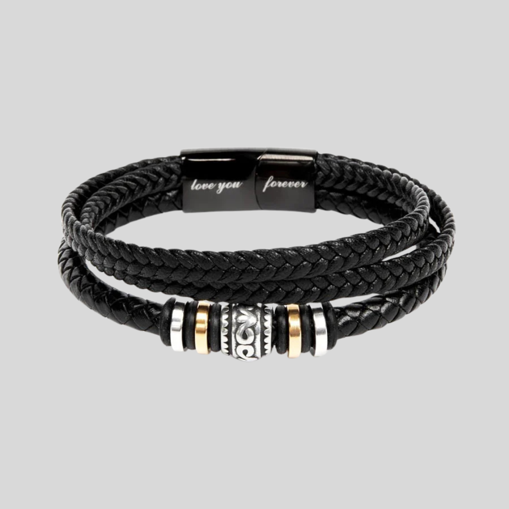 Men's Slim Leather Bracelet - Vonnera