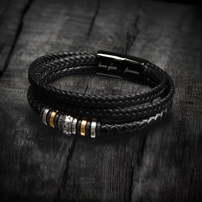Men's Masculine Design Leather Bracelet