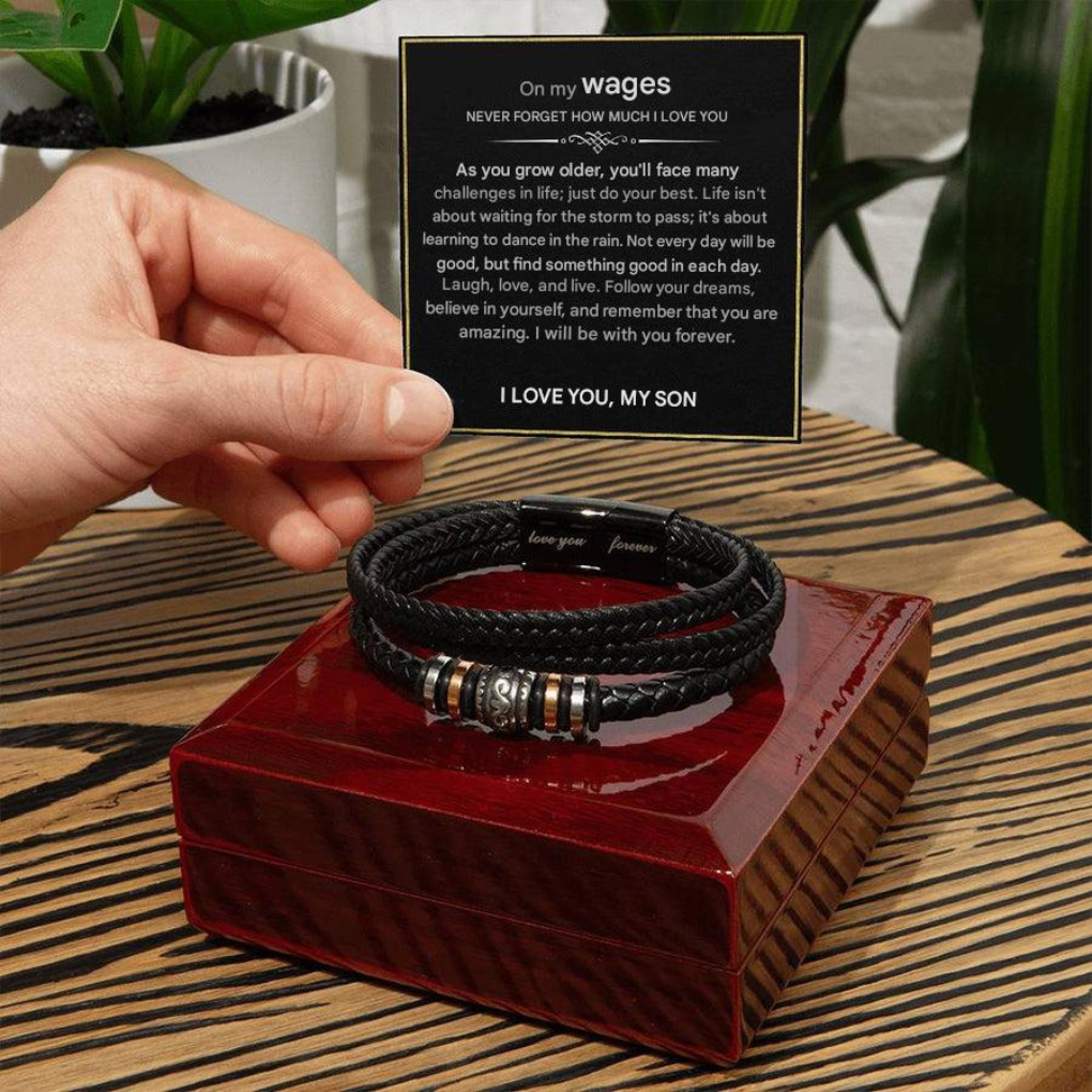 Men's Masculine Design Leather Bracelet