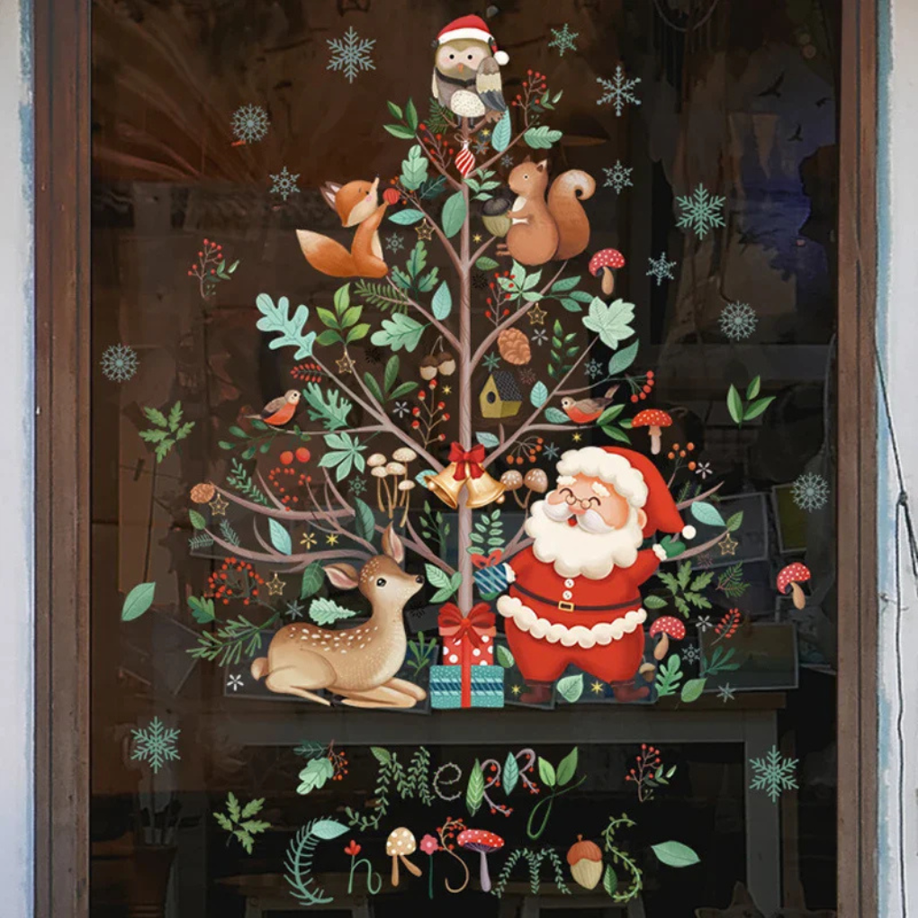 Christmas Window Clings Decals - Vonnera