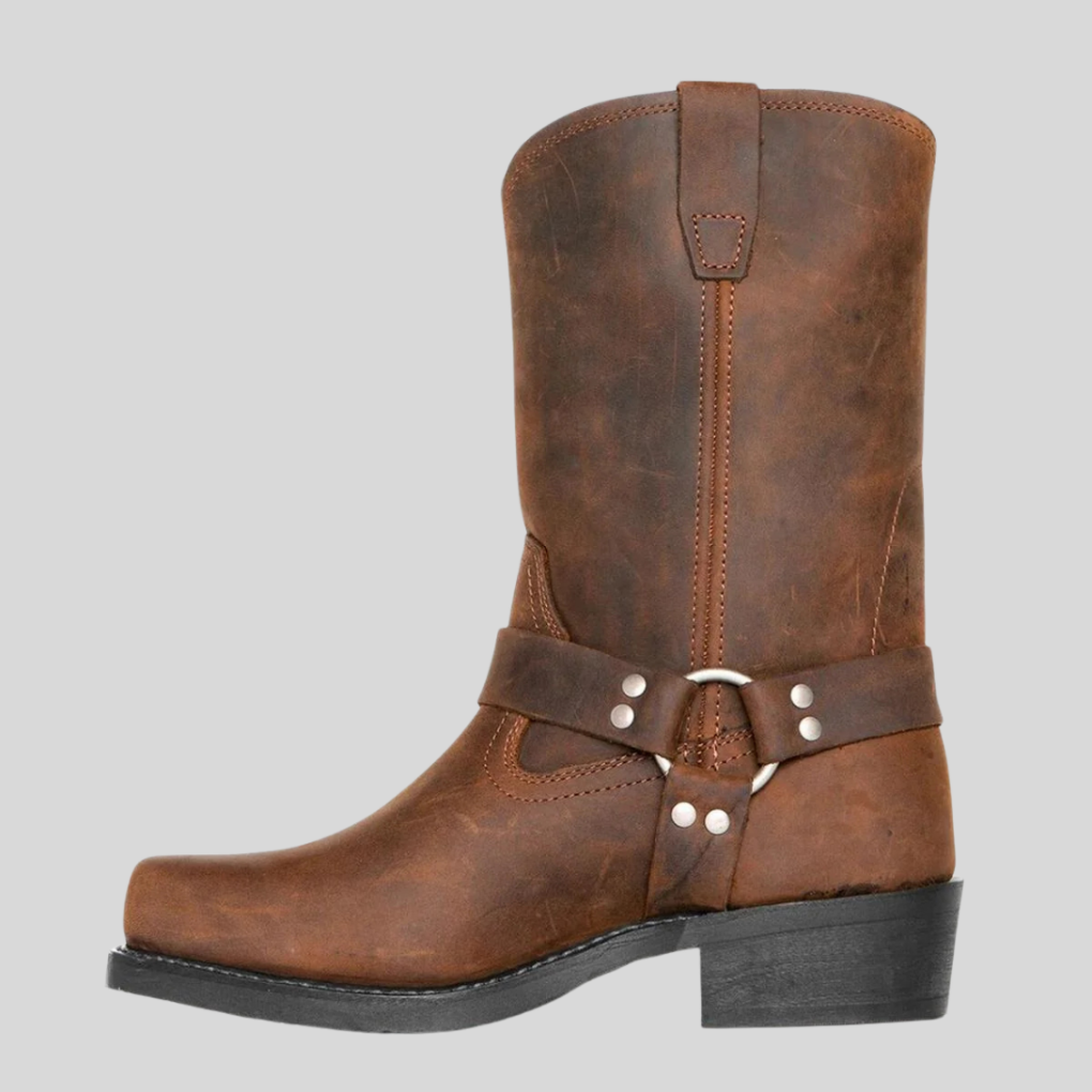 Men's Western Leather Boots - Vonnera