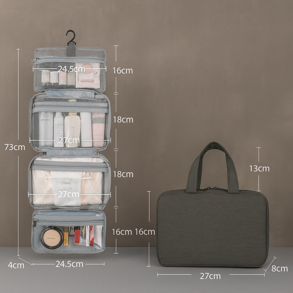 Travel Toiletries Organiser Multi Compartment - Vonnera