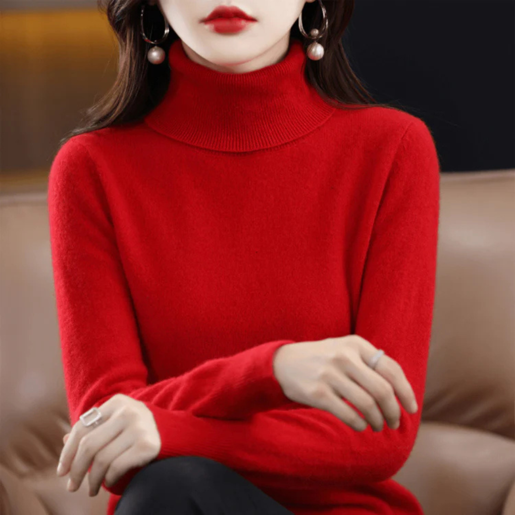 Women's Fine Knit Turtleneck Sweater