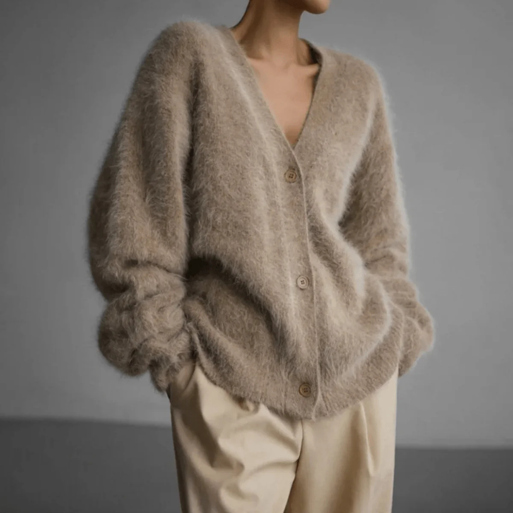 Women's Fine Knit Cardigan Sweater - Vonnera