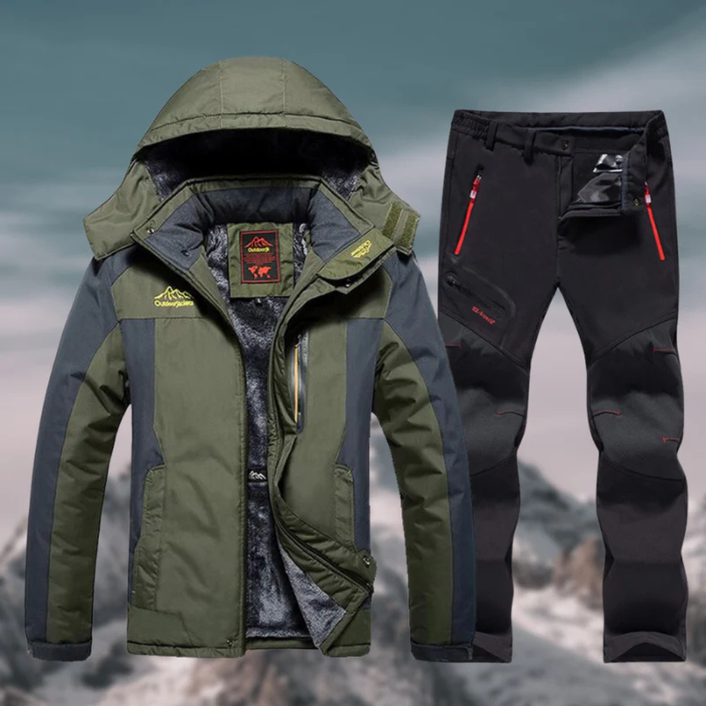 Men's Waterproof Ski Jacket And Pants Set