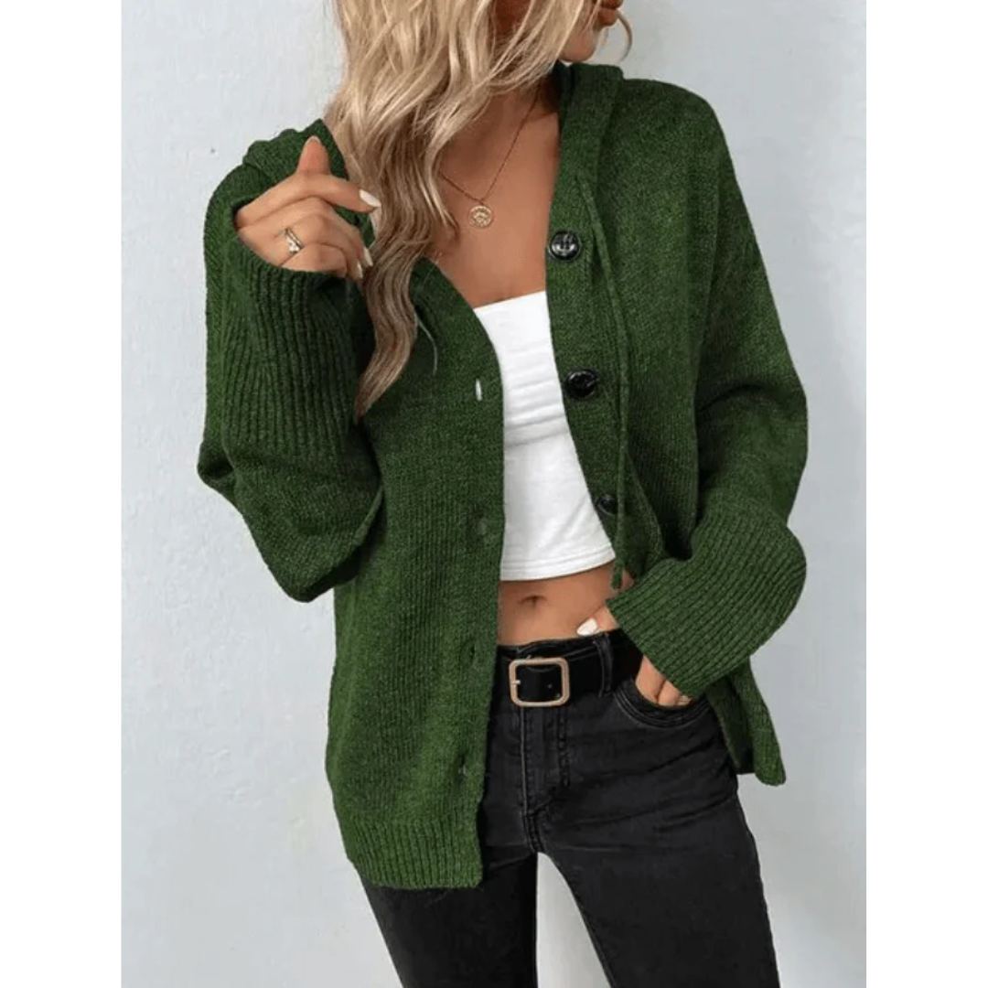 Women's Knit Cardigan Soft Relaxed Fit Beige
