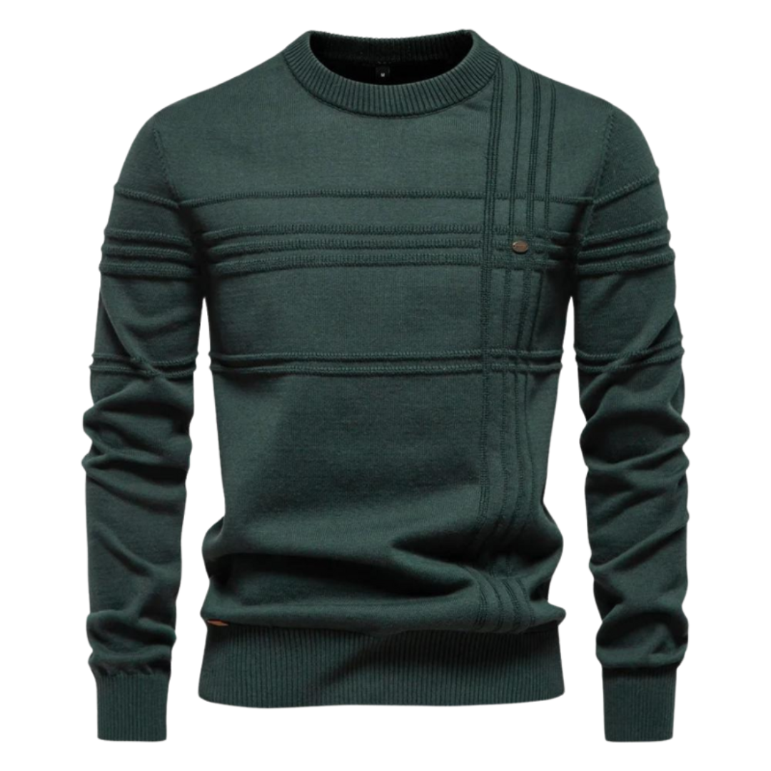 Mens Checkered Wool Sweater
