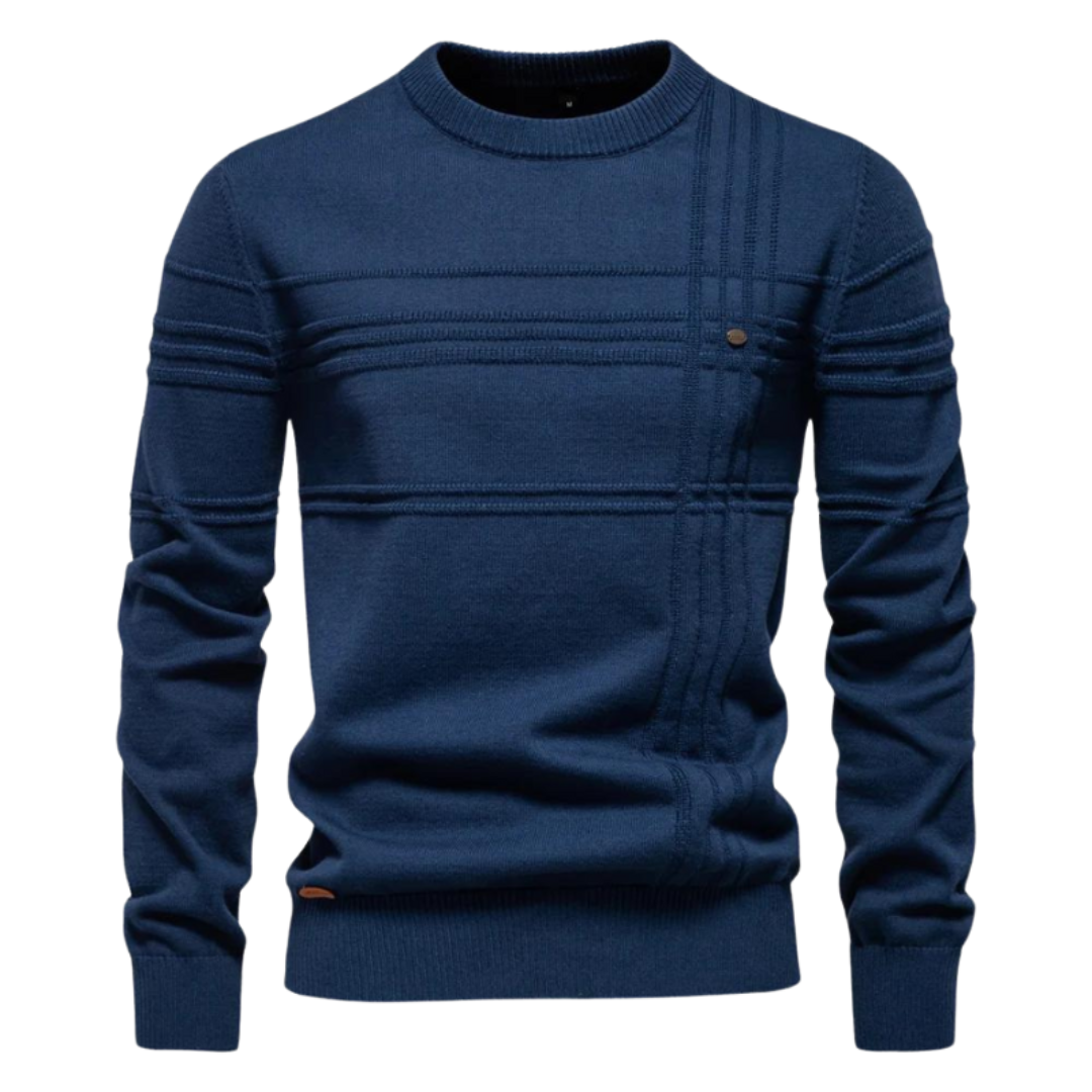 Mens Checkered Wool Sweater