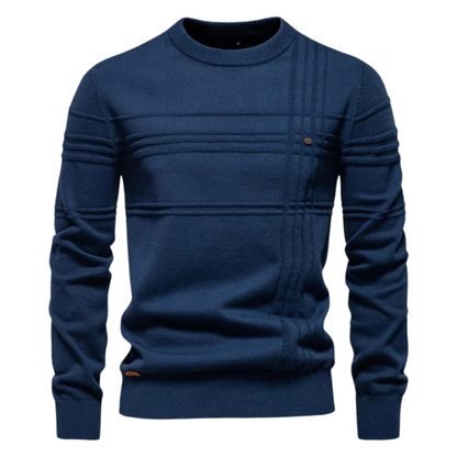 Mens Checkered Wool Sweater