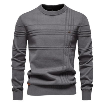 Mens Checkered Wool Sweater