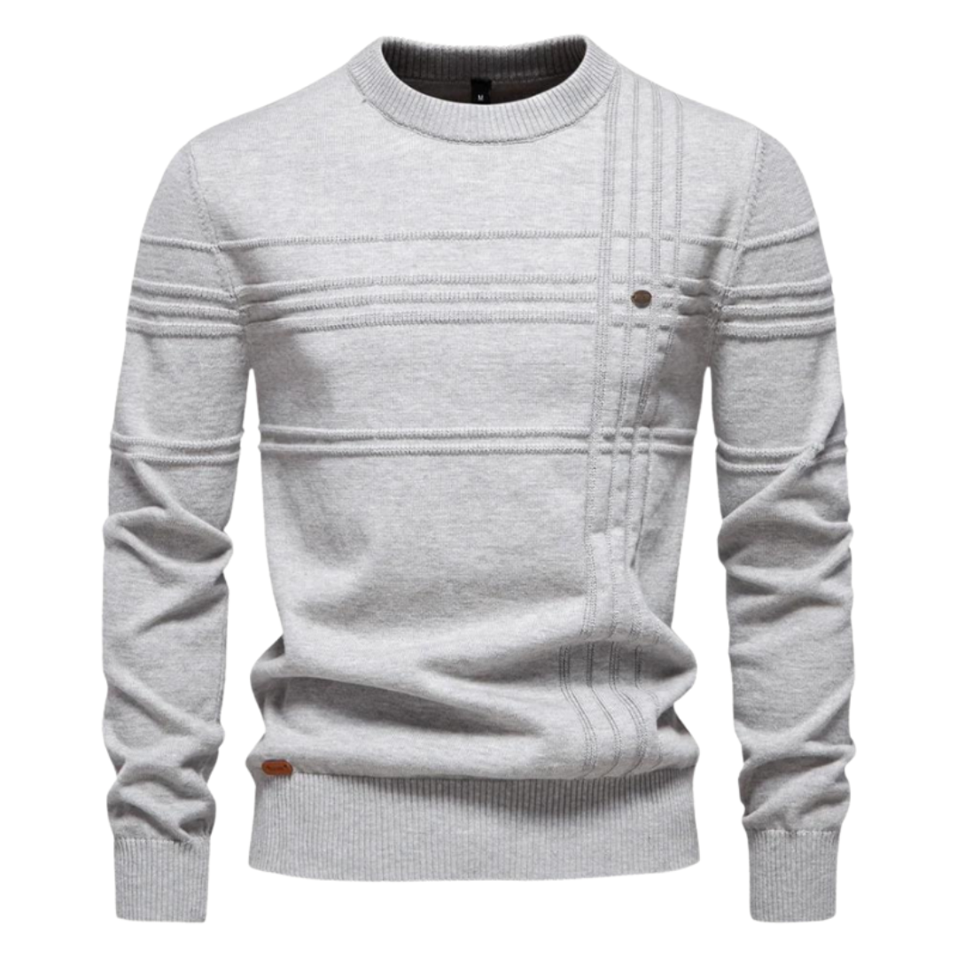 Mens Checkered Wool Sweater