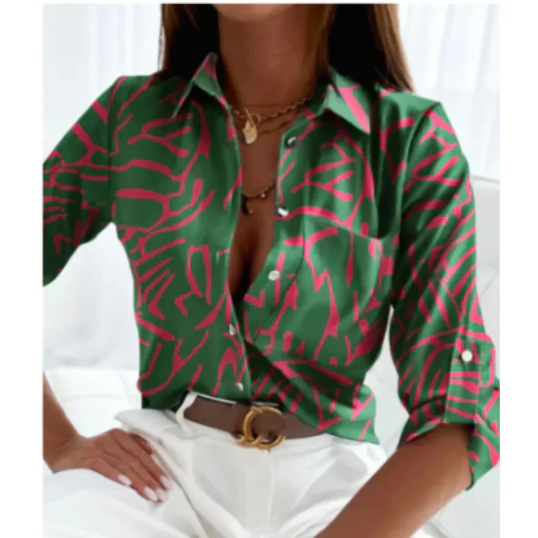 Women's Gradient Print Blouse Celestial Everyday Wear
