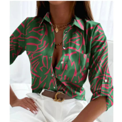Women's Gradient Print Blouse Celestial Everyday Wear