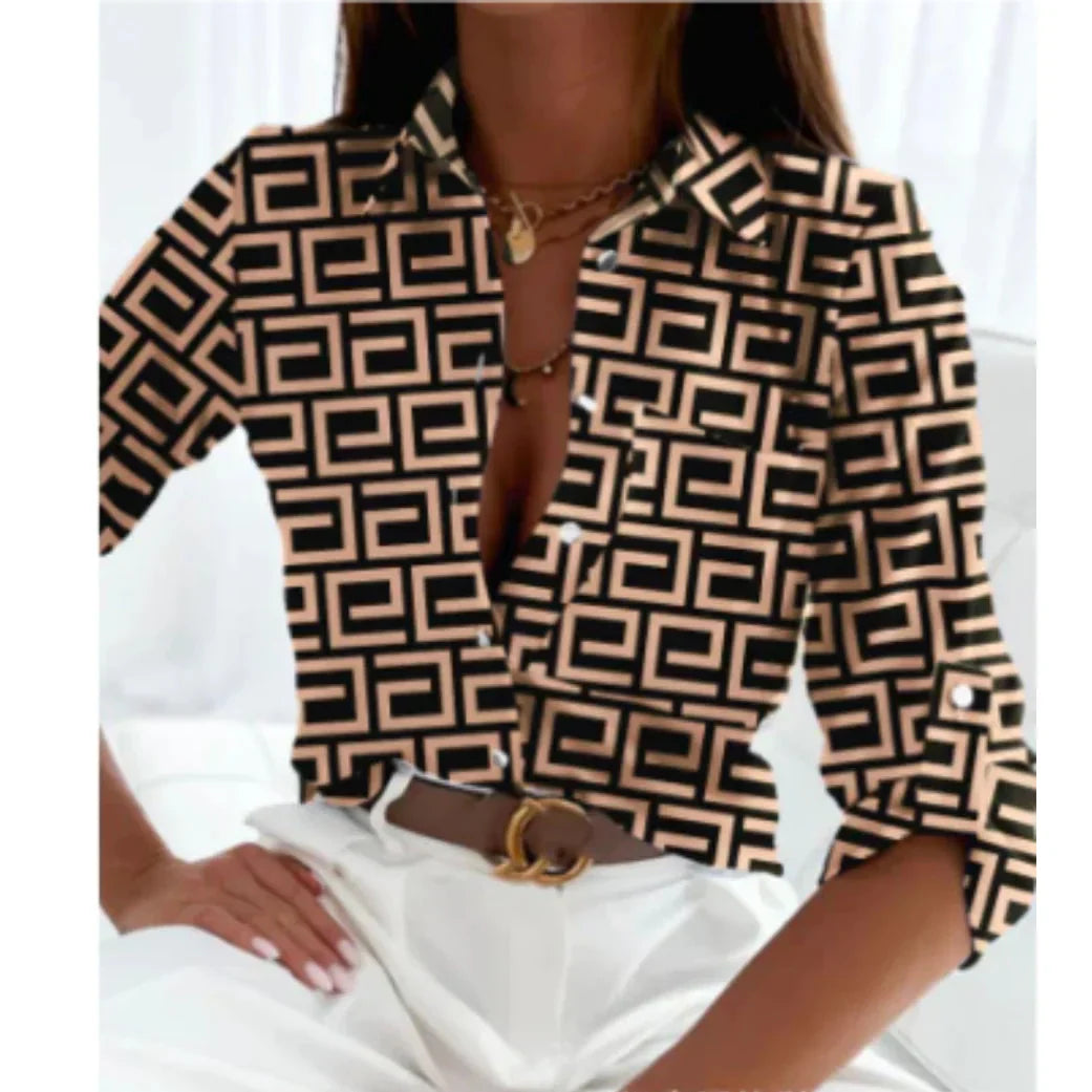 Women's Gradient Print Blouse - Vonnera
