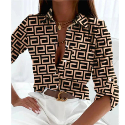 Women's Gradient Print Blouse - Vonnera
