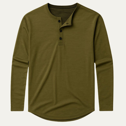 Men's Cotton Polo Shirt Long Sleeve - Vonnera