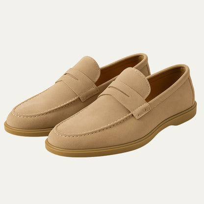 Men's Suede Slip-On Loafers Classic Comfort - Vonnera