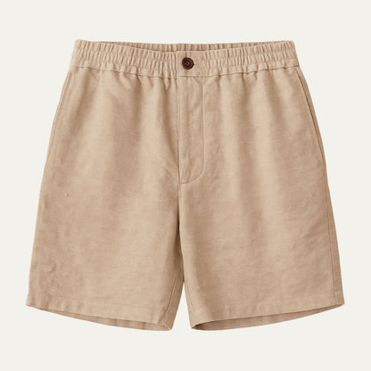 Linton Men's Linen Shorts Tailored Beige - Vonnera