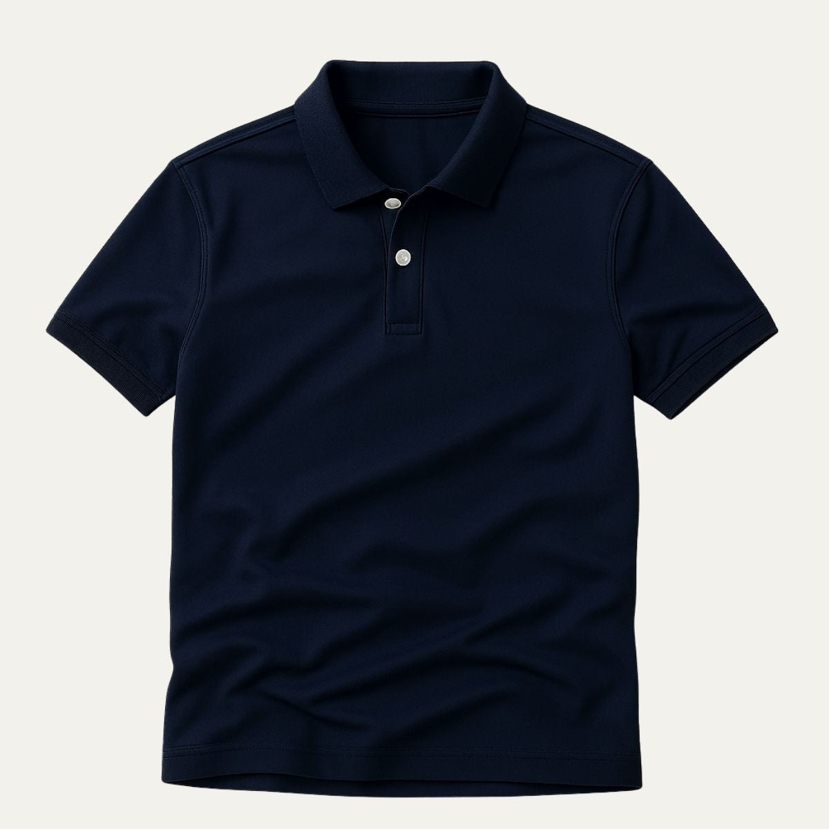Men's Navy Blue Polo Shirt Cotton - Vonnera