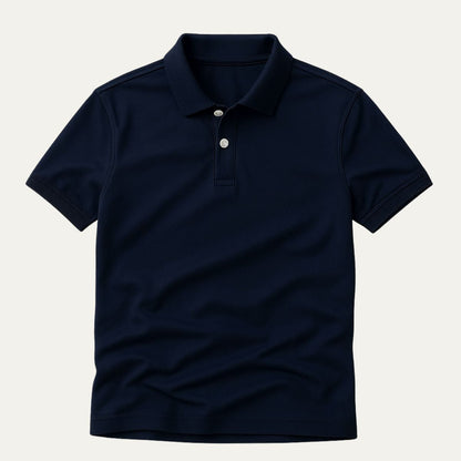 Men's Navy Blue Polo Shirt Cotton - Vonnera