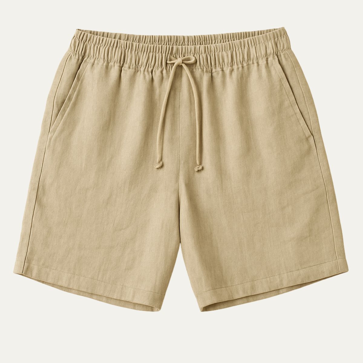 Men's Linen Shorts Beige - Vonnera