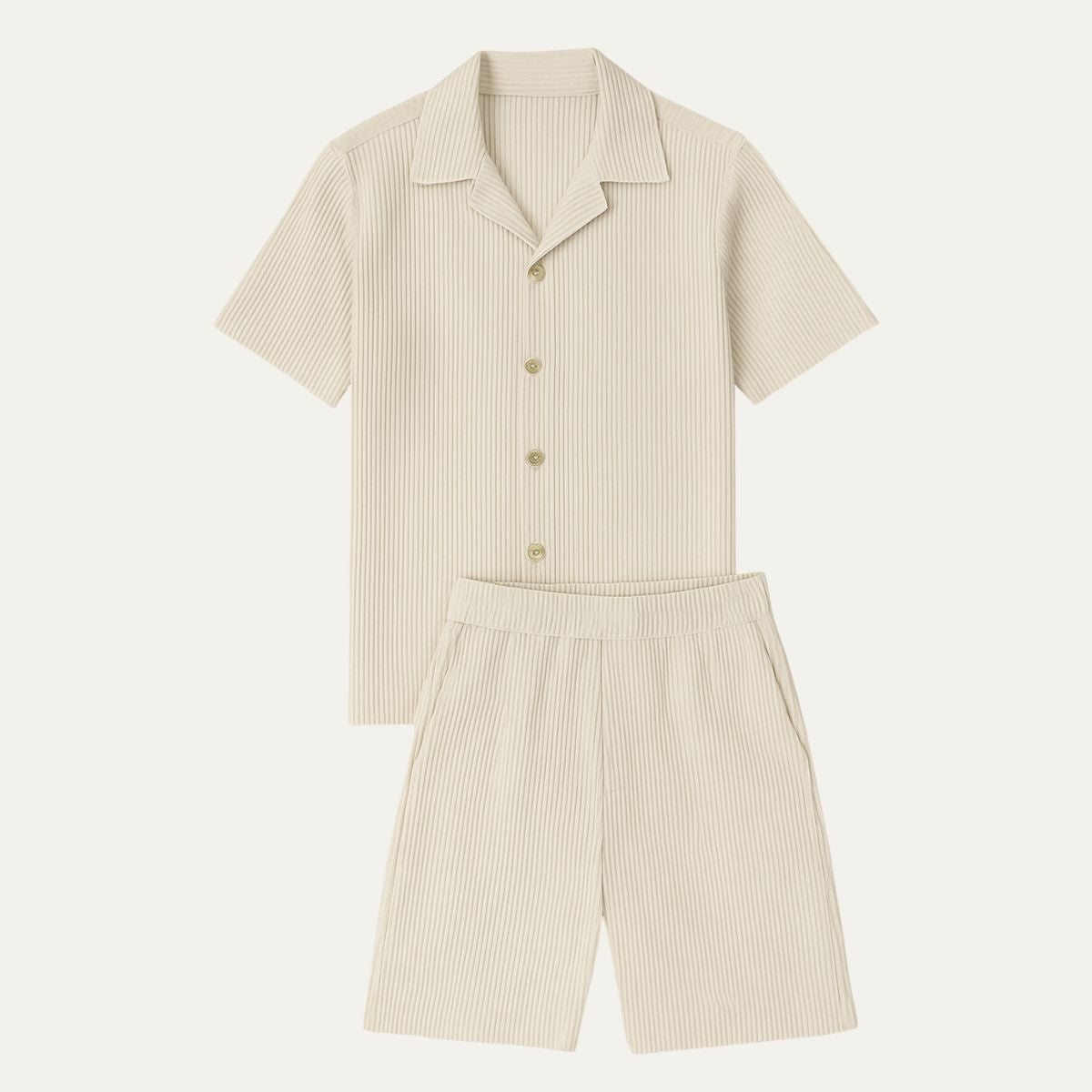 Linen Summer Set Casual Beige - Vonnera