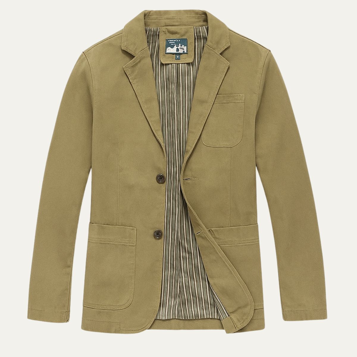 Men's Cotton Blazer Windbreaker With Pockets - Vonnera